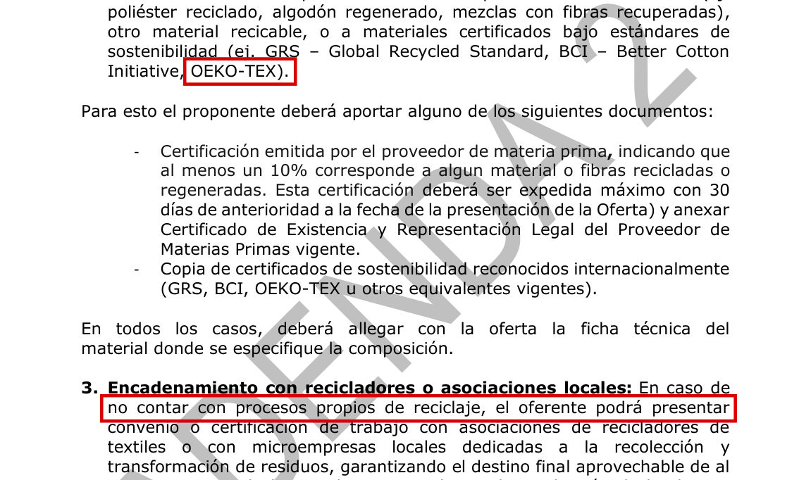 …y el pliego admitía expresamente tercerizar el reciclaje