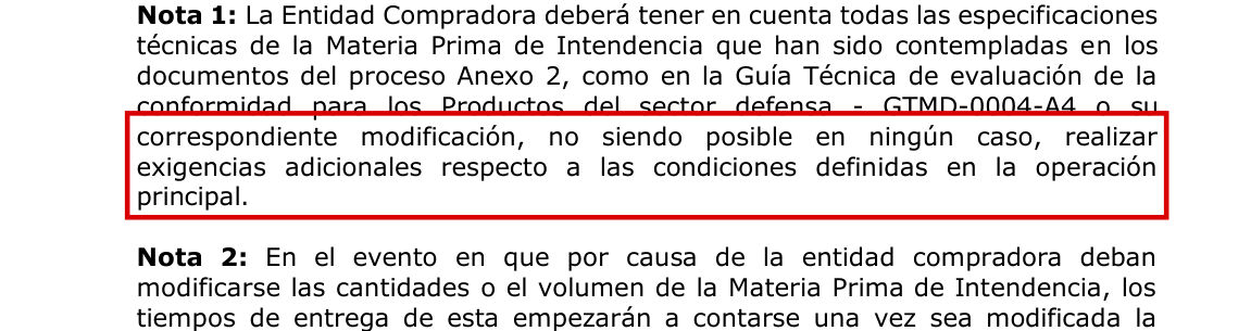 …y el propio numeral 6.38 lo cierra: «en ningún caso» exigencias adicionales