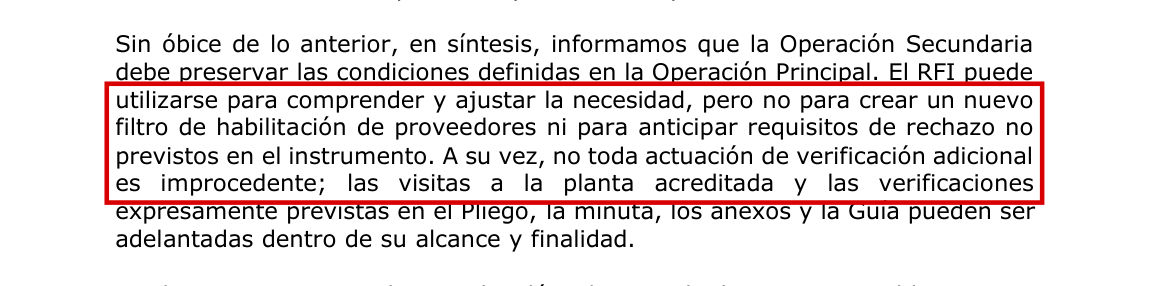El RFI no sirve para crear un filtro, y el Ejército debe explicar sus cambios